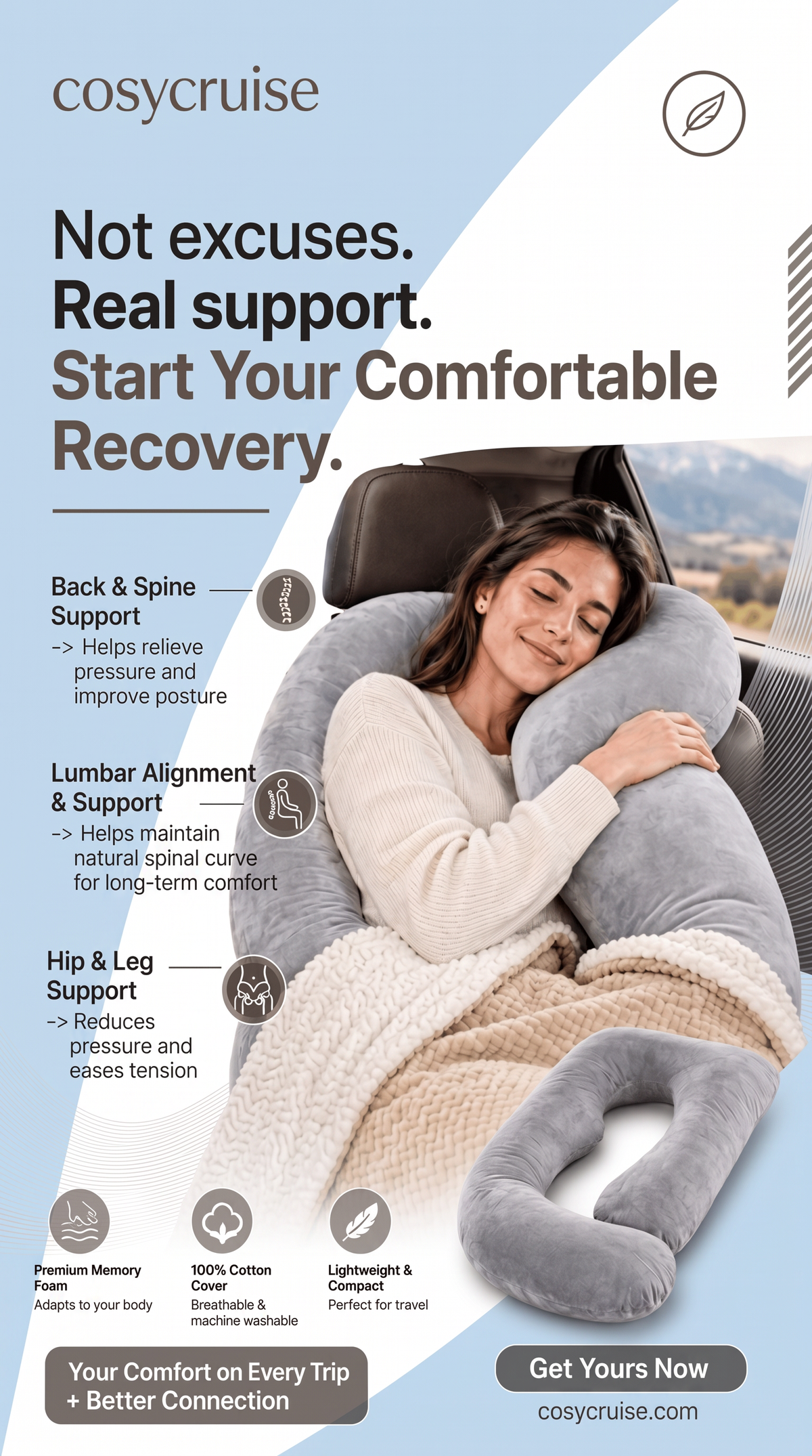 Car Companion Pillow